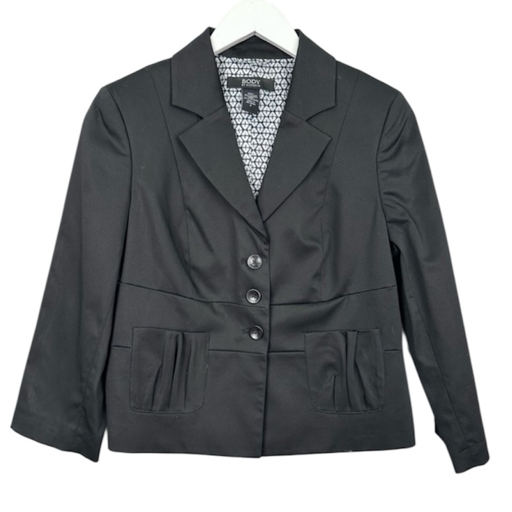 Body by Victoria Black Suit Blazer Jacket Size 8